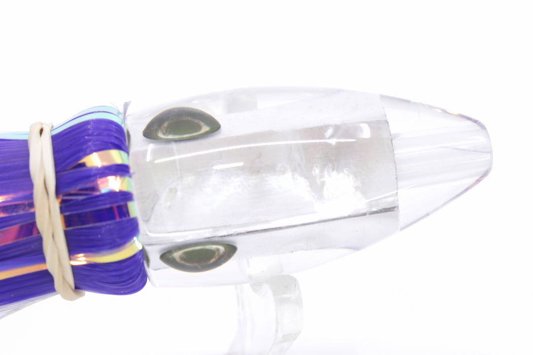 Moyes Lures White MOP Poon 5" 1.3oz Skirted Purple-White Hair