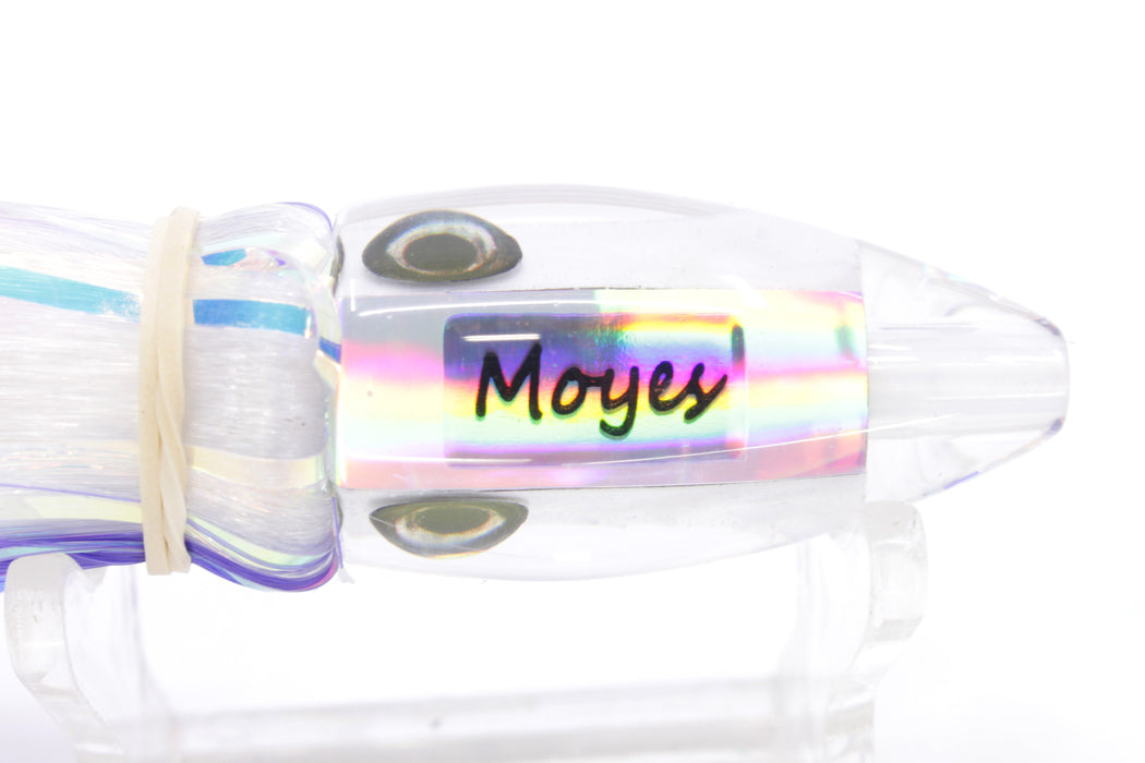 Moyes Lures White MOP Poon 5" 1.3oz Skirted Purple-White Hair