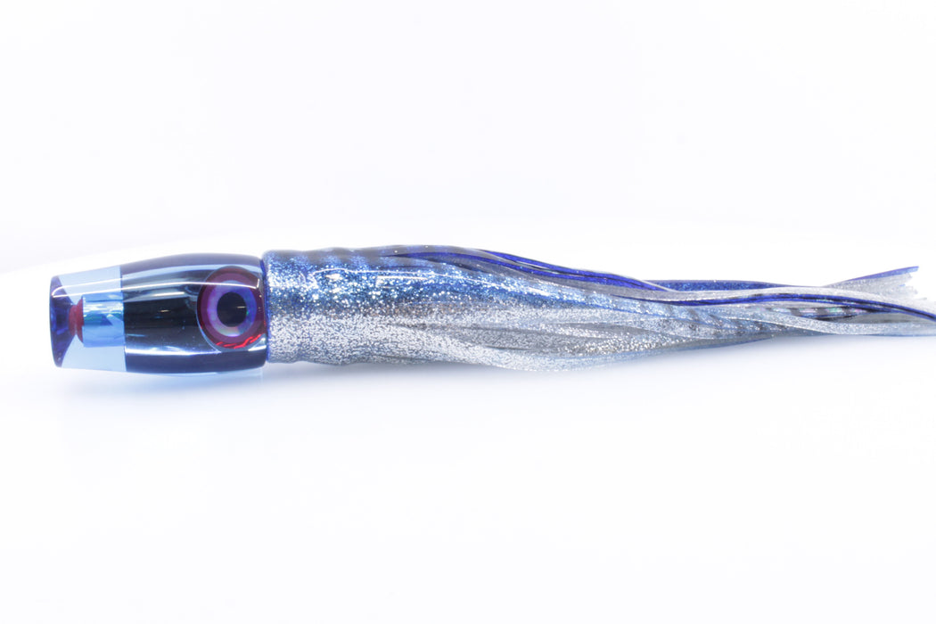 Aloha Lures Ice Blue Mirrored Blue Rainbow Kona Mongo 9" 6.3oz Skirted Blue Aurora