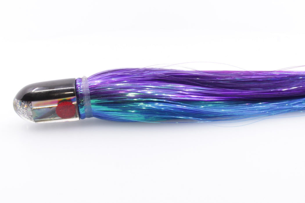 Marlin Magic Blue-Purple Abalone Black Back Red Eyes Ahi Pussy Bullet 7" 3.2oz Strobez