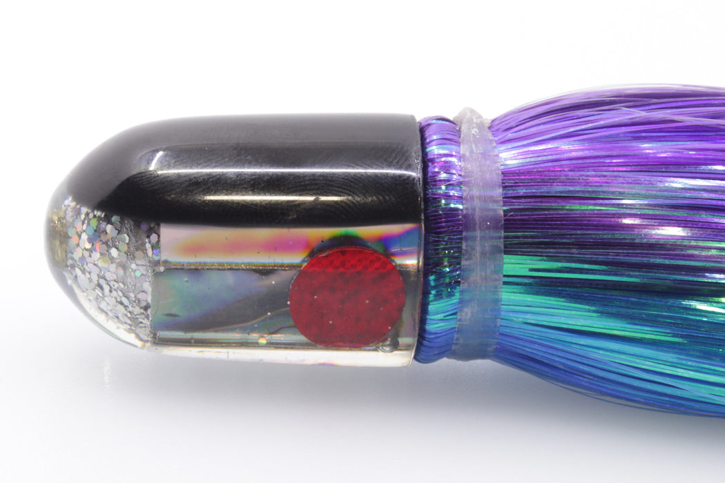 Marlin Magic Blue-Purple Abalone Black Back Red Eyes Ahi Pussy Bullet 7" 3.2oz Strobez