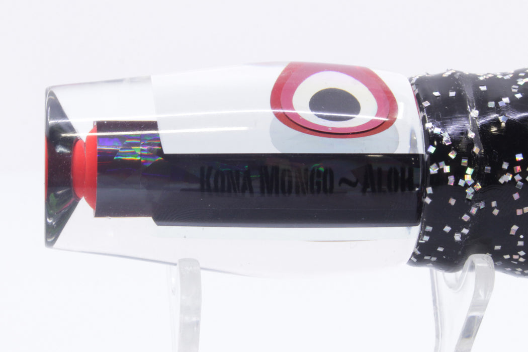 Aloha Lures Clear Mirrored Black Rainbow Kona Mongo 9" 6.3oz Skirted Black/Rainbow