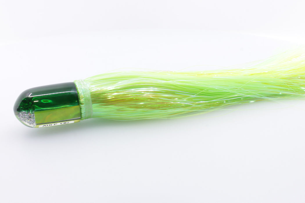 Marlin Magic Lime Green MOP Green Back Ahi Pussy Bullet 7" 3.2oz Strobez Green