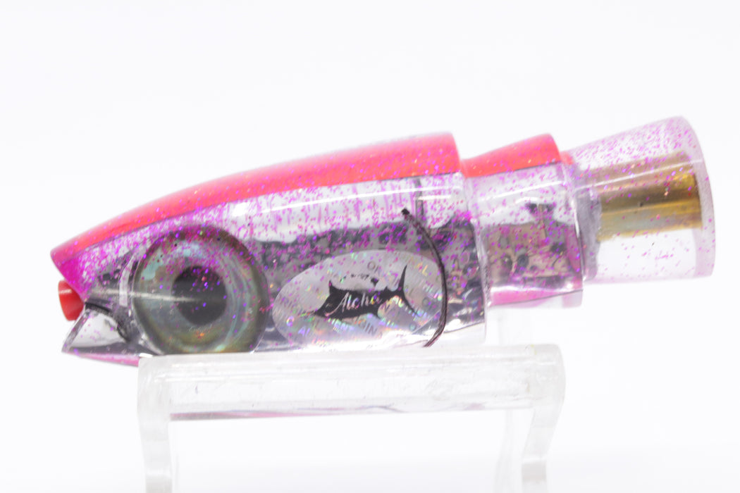 Aloha Lures Chrome-Mirrored Pink Glitter Back Small Super Ninja 7" 2.7oz EZ-K