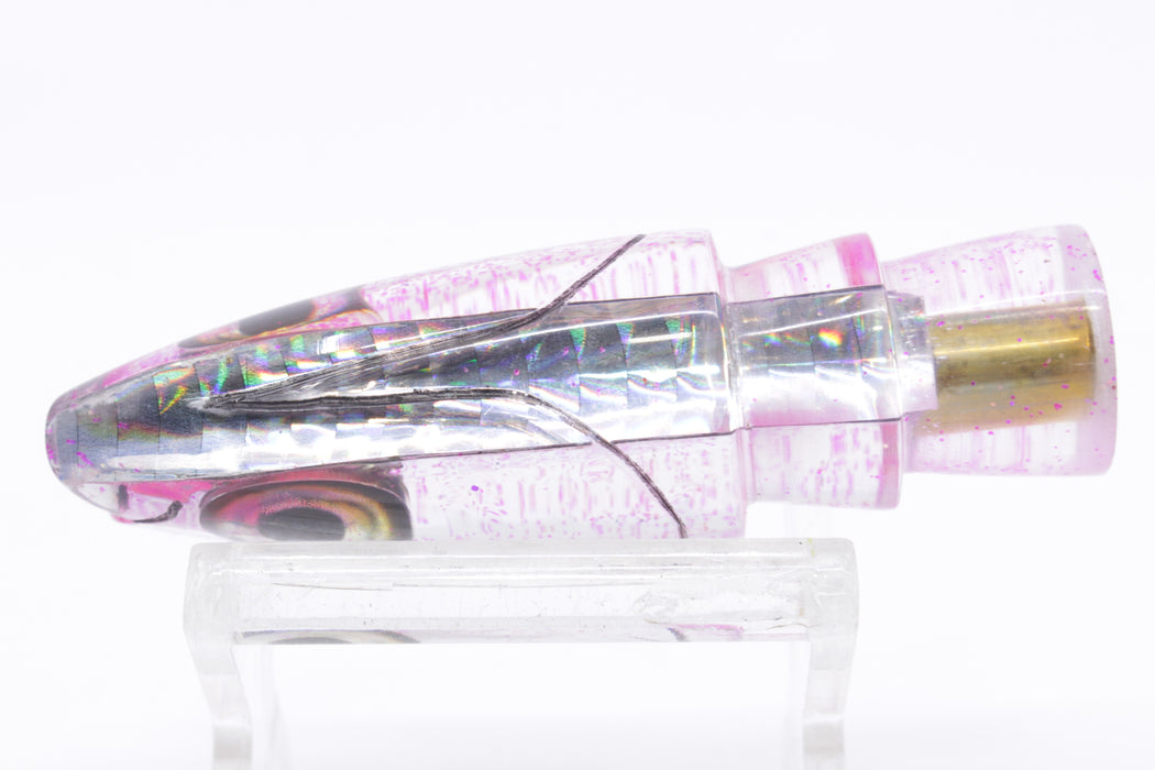 Aloha Lures Chrome-Mirrored Pink Glitter Back Small Super Ninja 7" 2.7oz EZ-K