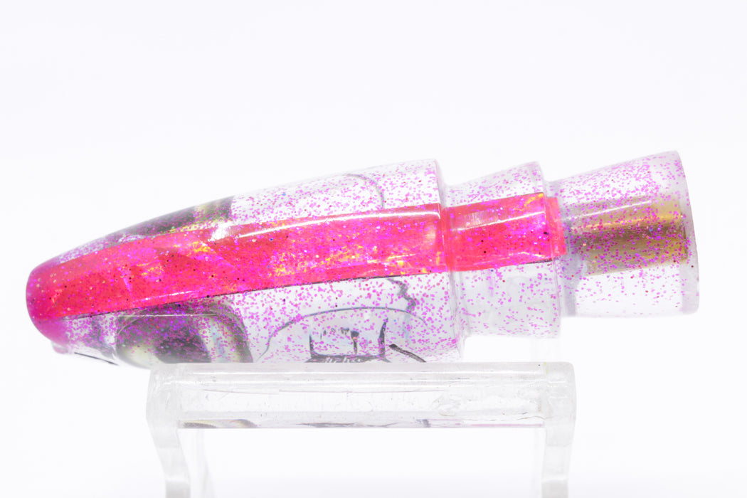 Aloha Lures Chrome-Mirrored Pink Glitter Back Small Super Ninja 7" 2.7oz EZ-K