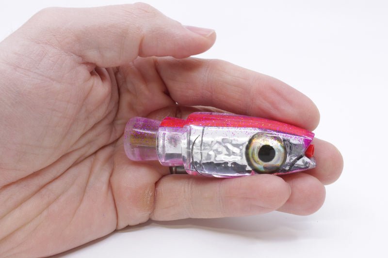 Aloha Lures Chrome-Mirrored Pink Glitter Back Small Super Ninja 7" 2.7oz EZ-K