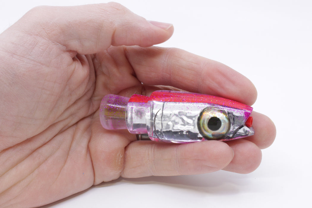 Aloha Lures Chrome-Mirrored Pink Glitter Back Small Super Ninja 7" 2.7oz EZ-K