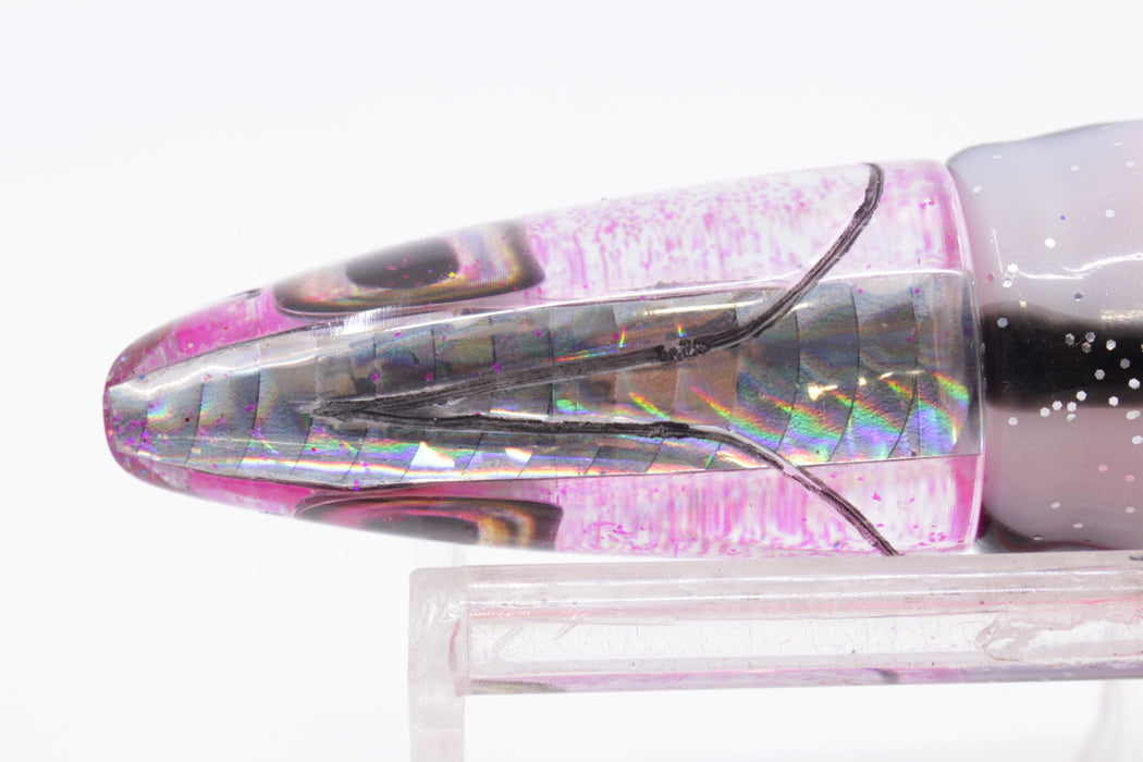 Aloha Lures Chrome-Mirrored Pink Back Small Super Ninja 7" 3.5oz Skirted Gay Bob EZ-K
