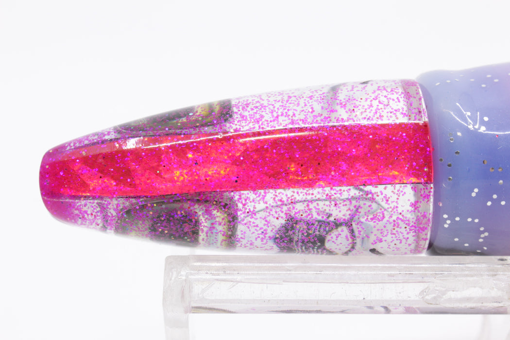 Aloha Lures Chrome-Mirrored Pink Back Small Super Ninja 7" 3.5oz Skirted Gay Bob EZ-K