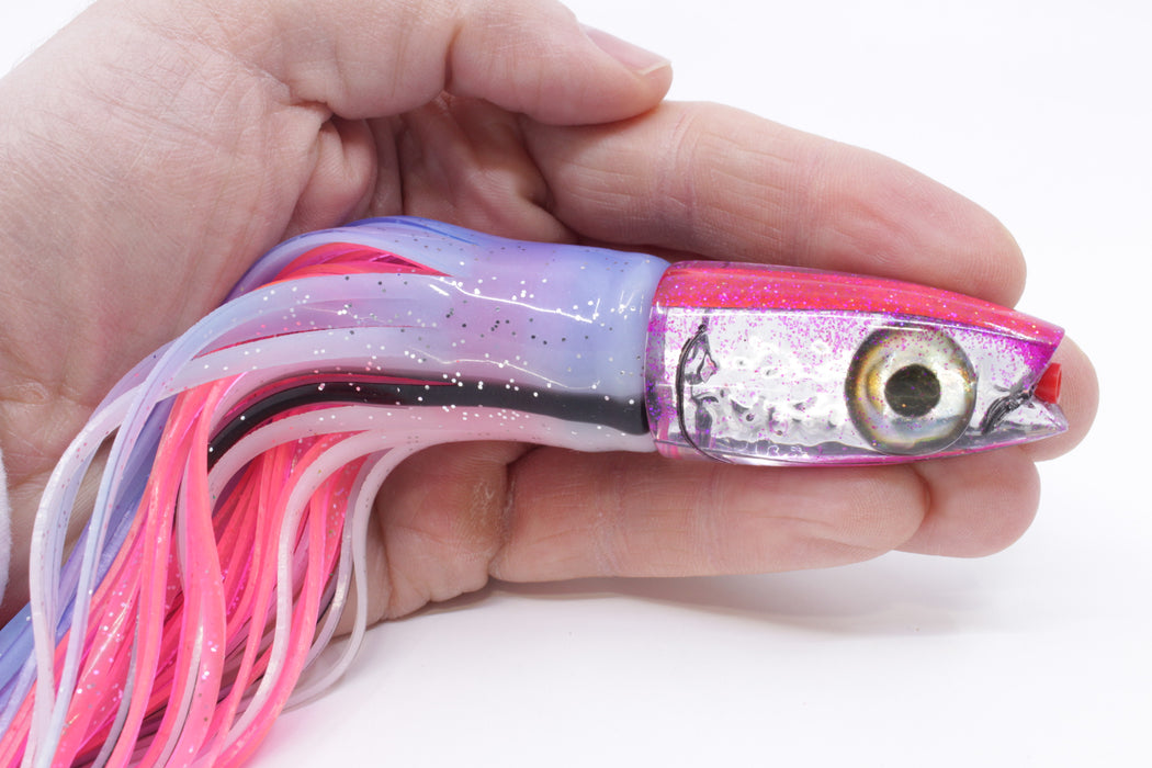 Aloha Lures Chrome-Mirrored Pink Back Small Super Ninja 7" 3.5oz Skirted Gay Bob EZ-K