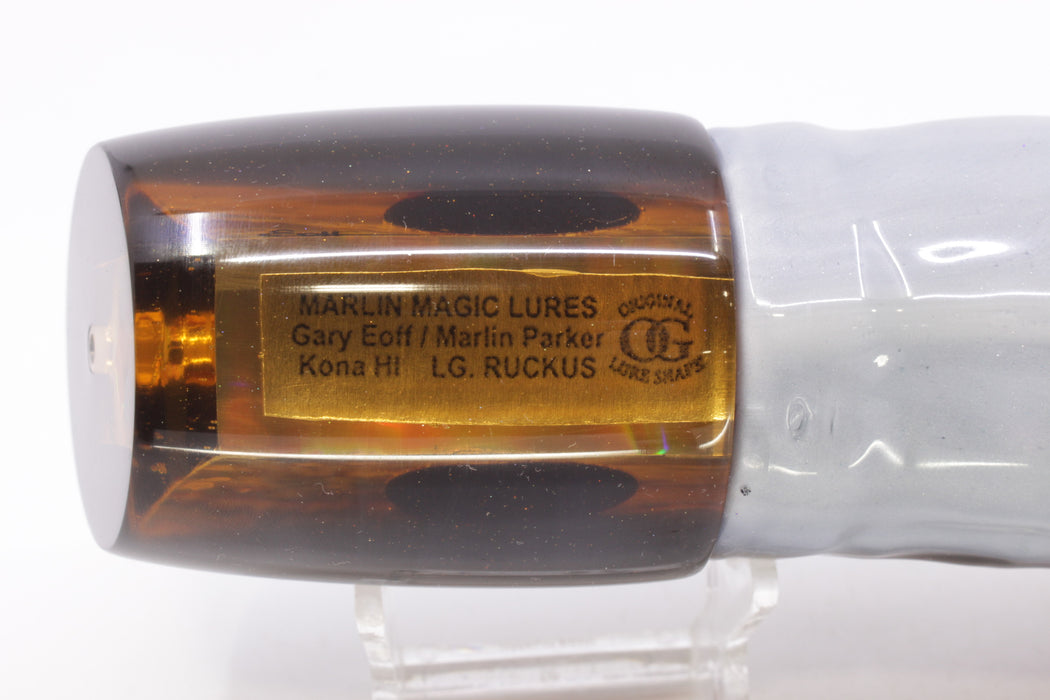 Marlin Magic Orange Awabi Black Back Red Eyes Large Ruckus 14" 13oz Skirted