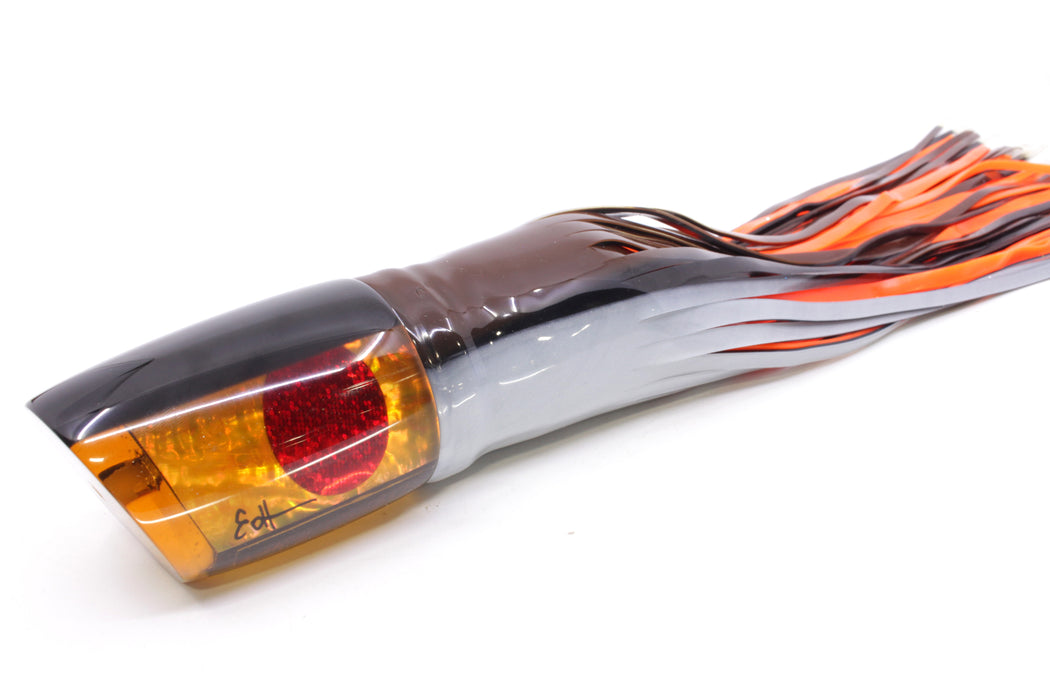 Marlin Magic Orange Awabi Black Back Red Eyes Large Ruckus 14" 13oz Skirted