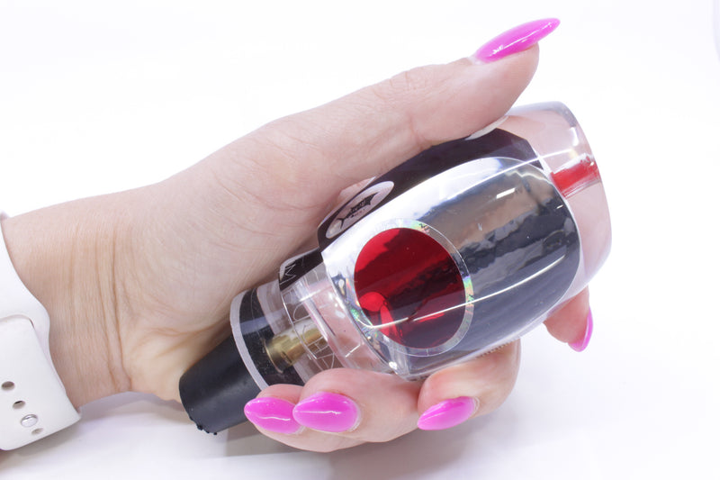 Aloha Lures Chrome Black Rainbow Back Red Eyes Bamboocha 12" 6.7oz EZ-K