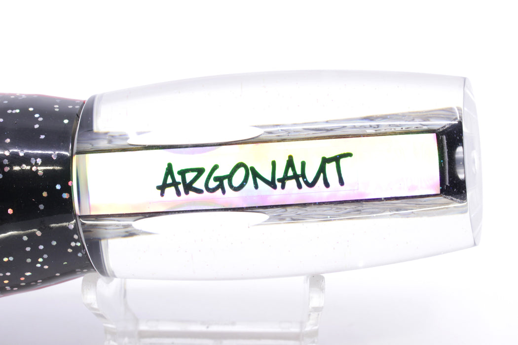 Bonze Lures Paua Shell Red Eyes Argonaut 12" 9.5oz Skirted Black/Red