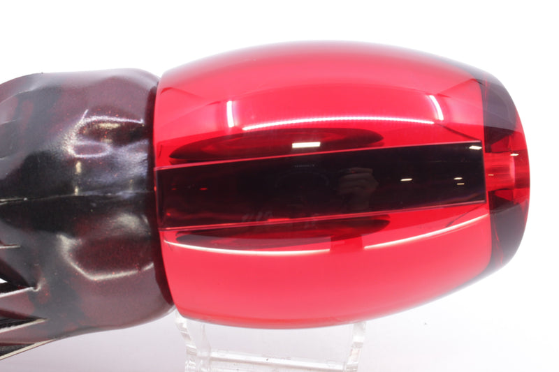 Moyes Lures Red Mirrored Taxi Eyes Monsta Teaser 20.4oz Fire Tailz Vinyl Red Tiger