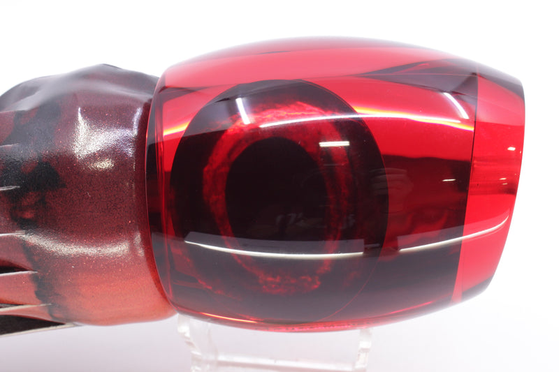 Moyes Lures Red Mirrored Taxi Eyes Monsta Teaser 20.4oz Fire Tailz Vinyl Red Tiger