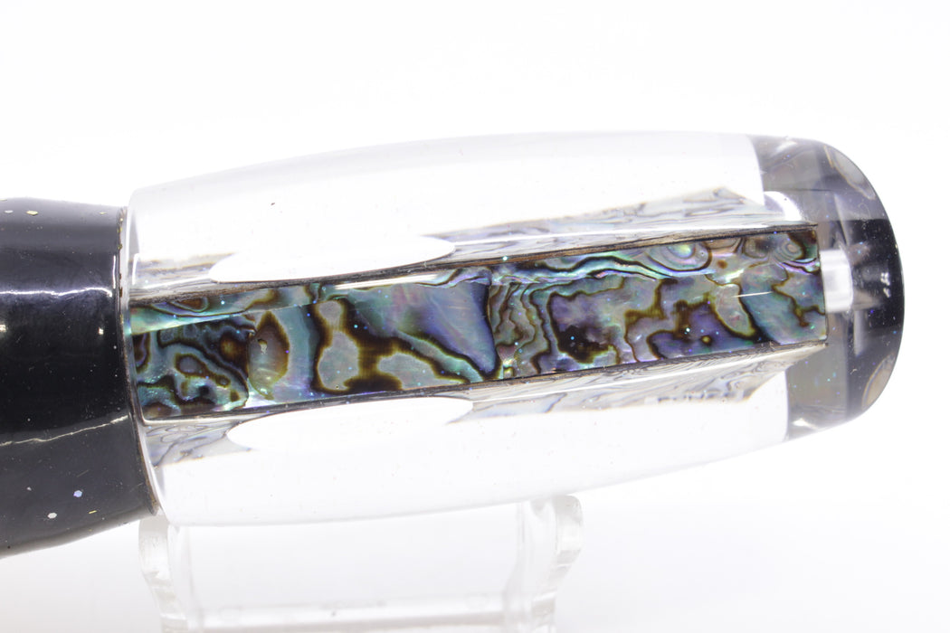 Bonze Lures Paua Shell Red Eyes Argonaut 12" 9.5oz Skirted Black-Gold/Yellow