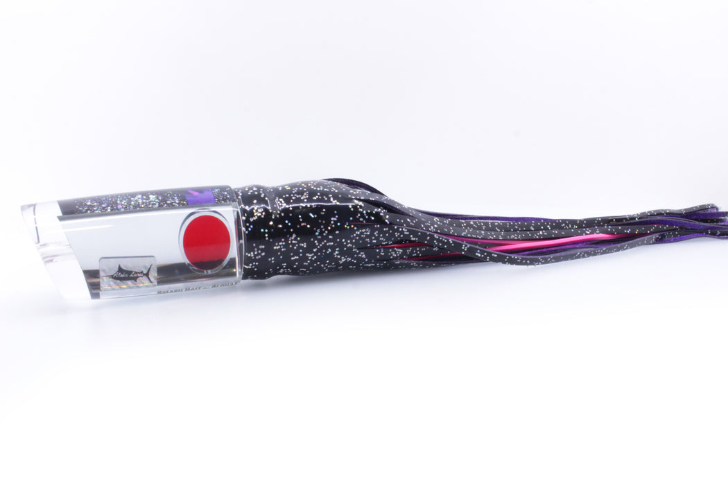 Aloha Lures Mirrored Silver Rainbow Smash Bait 14" 15oz Skirted Black/Pink