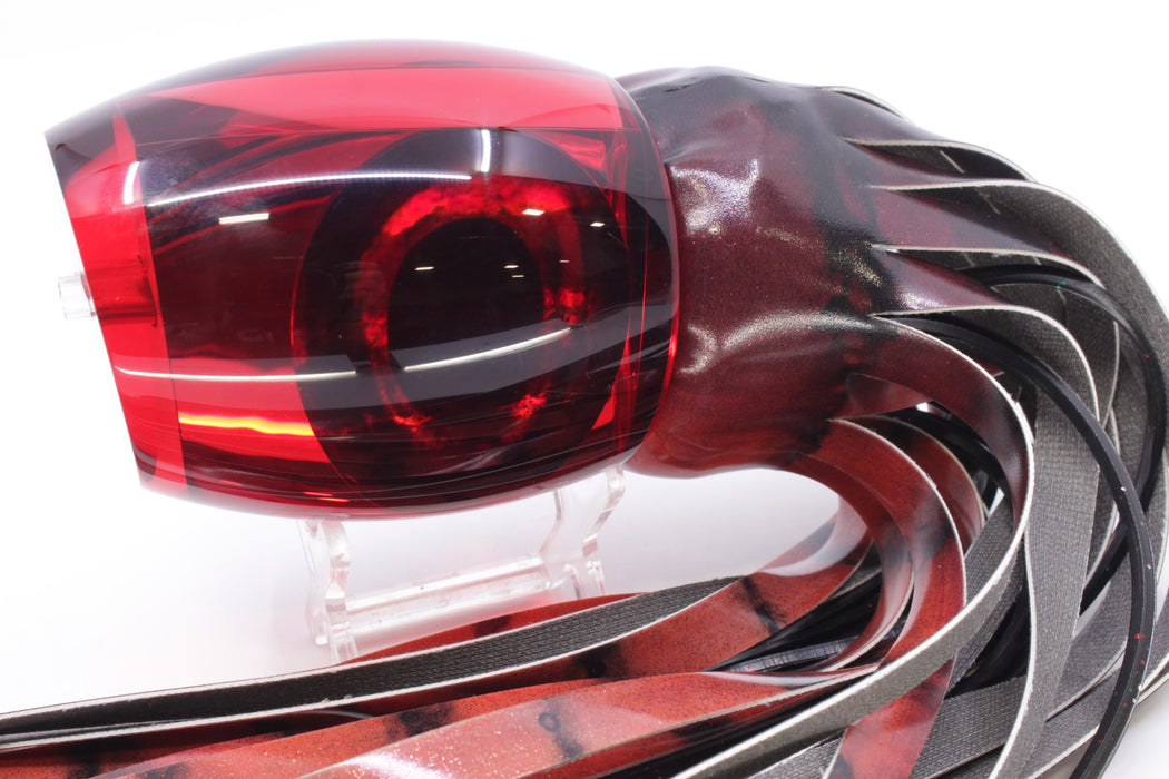 Moyes Lures Red Mirrored Taxi Eyes Monsta Teaser 20.4oz Fire Tailz Vinyl Red Tiger