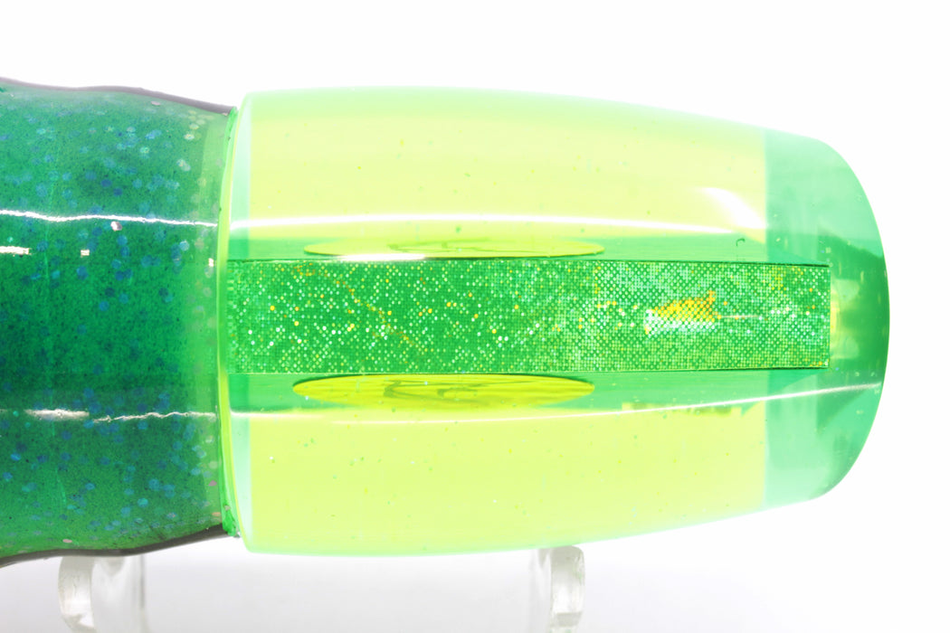 Bonze Lures Fluorescent Gree Rainbow Red Eyes Scorpion 14" 11.3oz Skirted