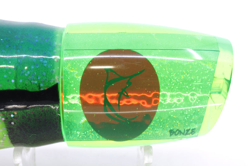 Bonze Lures Fluorescent Gree Rainbow Red Eyes Scorpion 14" 11.3oz Skirted