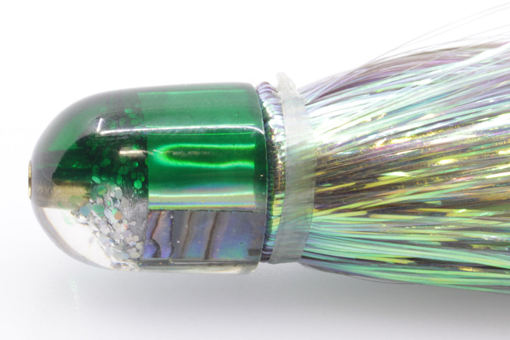 Marlin Magic Abalone Green Back Baby AP Bullet 4.5" 1.5oz Flashabou Black/Green