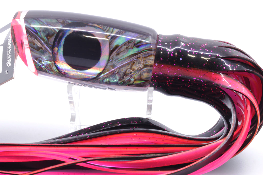 Pulsator Lures Abalone Shell Riggler 14" 8oz Skirted Black/Pink