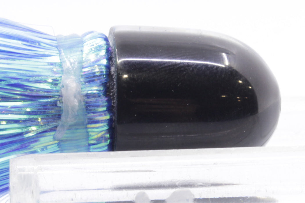 Marlin Magic Blue-Purple Abalone Black Back Baby AP Bullet 4.5" 1.5oz Flashabou