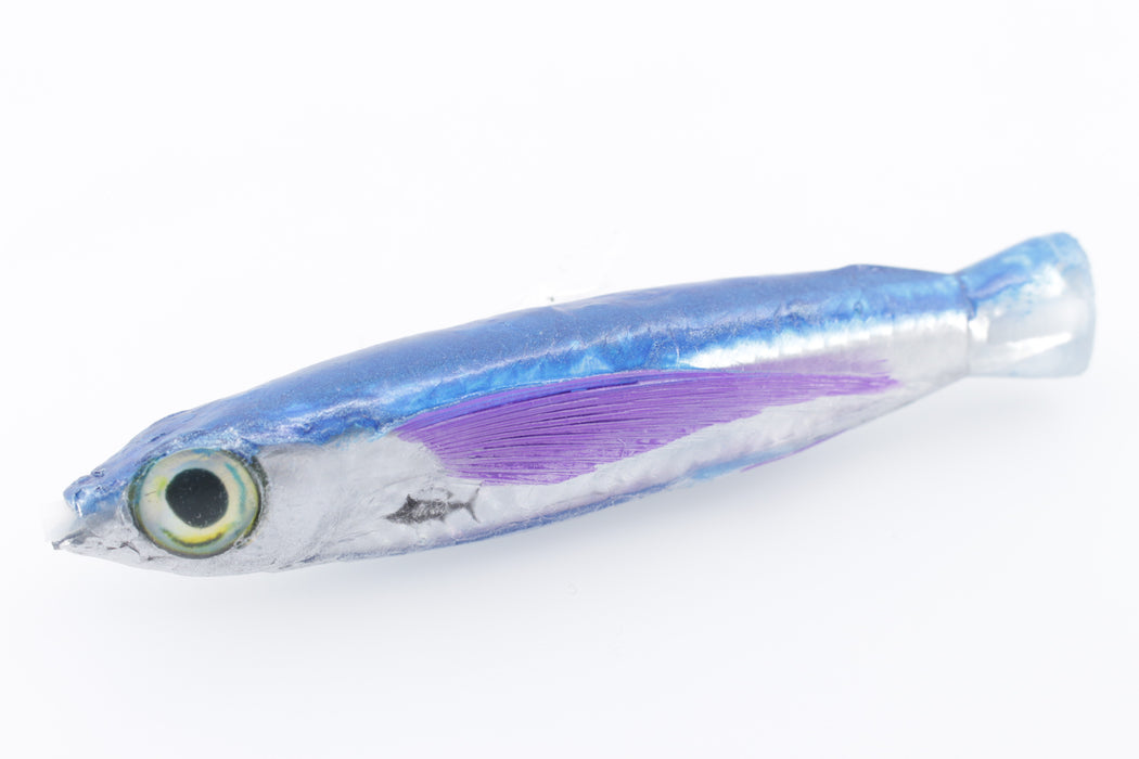 Aloha Lures Silver Rainbow Blue Back Purple Fins Slapstick 5" 5oz