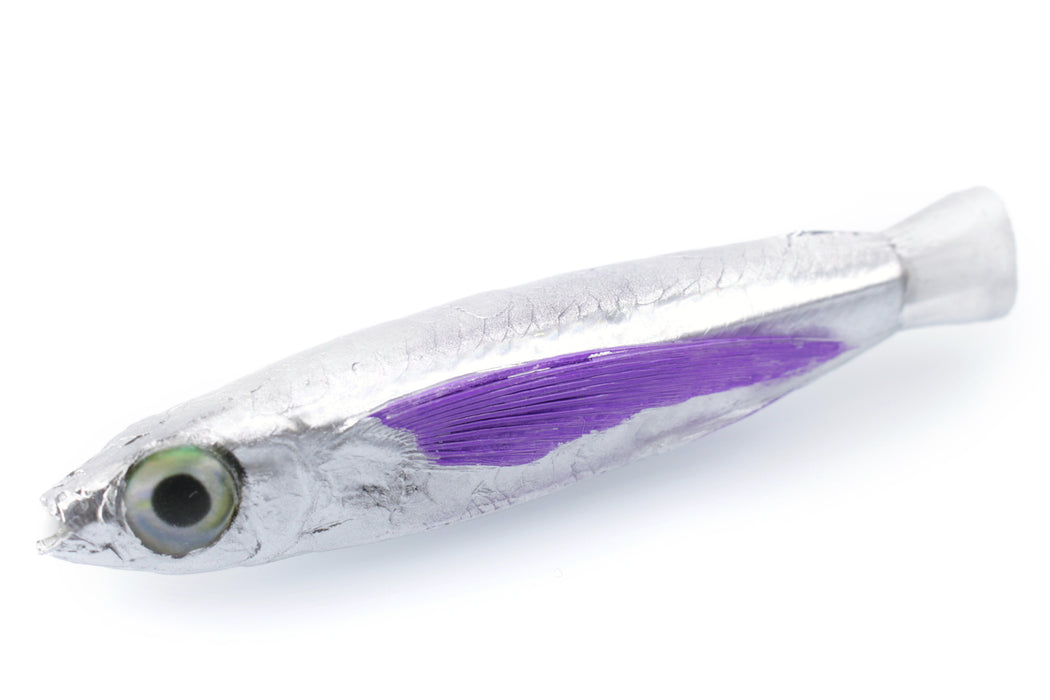 Aloha Lures Silver Rainbow Purple Fins Slapstick 5" 5oz