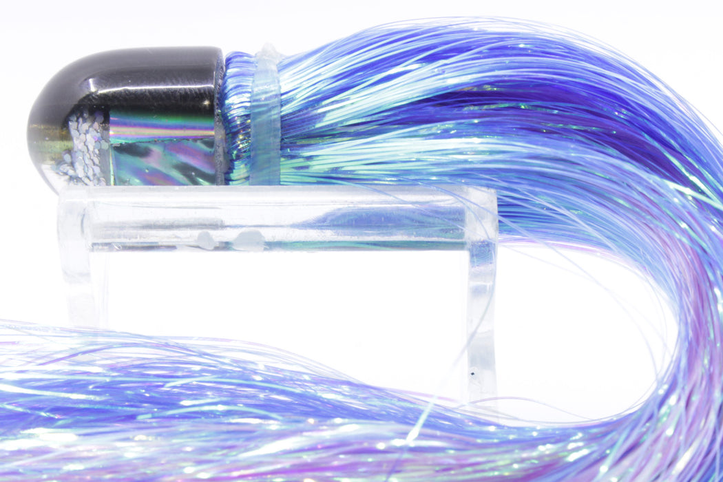 Marlin Magic Blue-Purple Abalone Black Back Baby AP Bullet 4.5" 1.5oz Flashabou