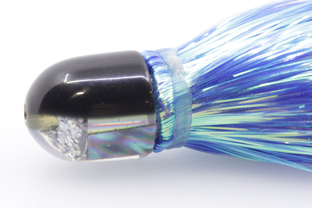 Marlin Magic Blue-Purple Abalone Black Back Baby AP Bullet 4.5" 1.5oz Flashabou