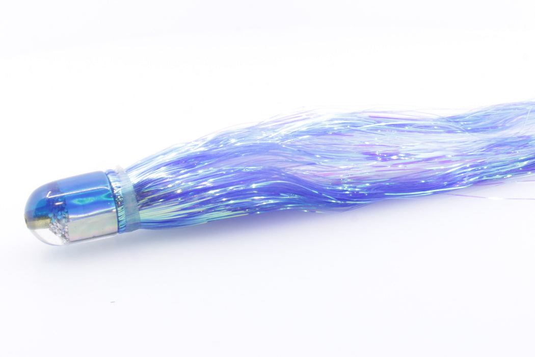 Marlin Magic White MOP Blue Back Baby AP Bullet 4.5" 1.5oz Flashabou Blue/White