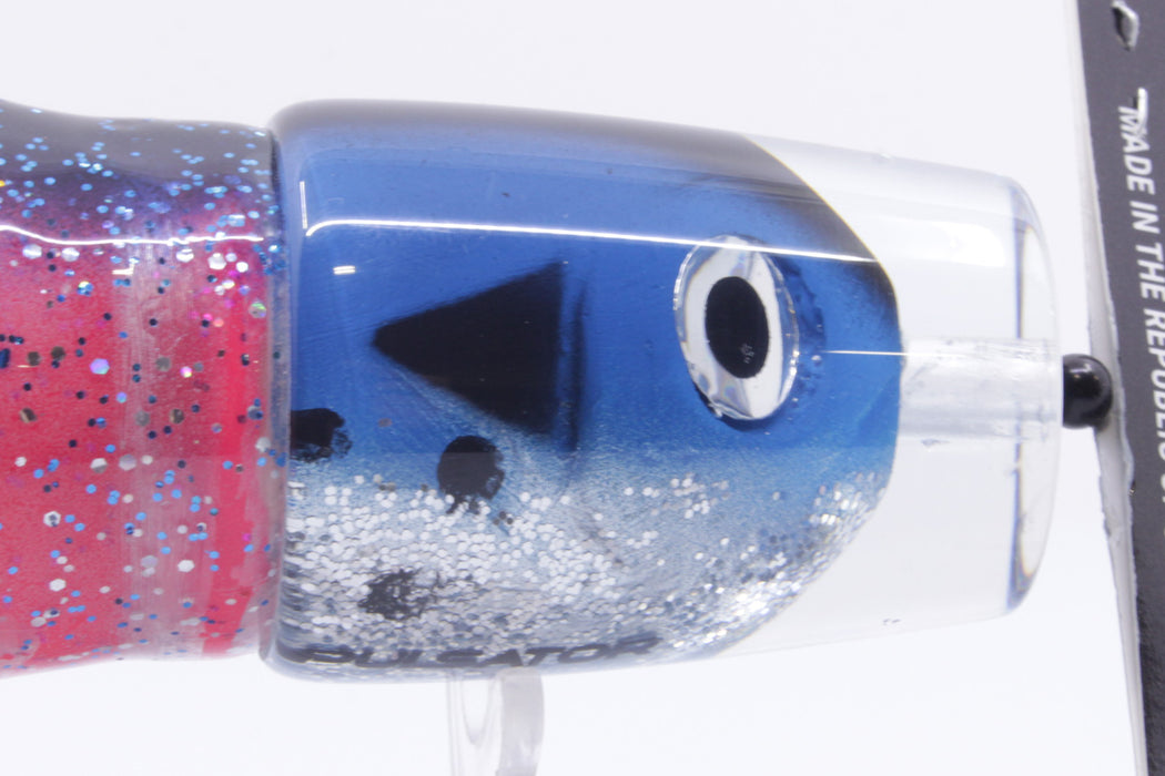 Pulsator Lures Blue-Black Fish Head Bonito Smoker 14" 8.5oz Skirted Blue-Clear/Pink GZE