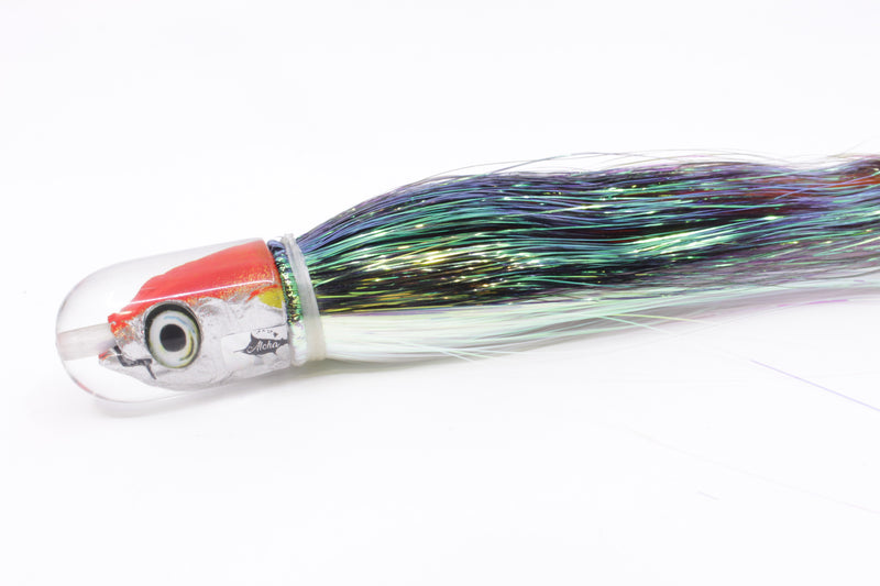 Aloha Lures Orange Back Yellow Fins Magic Malolo 9" 4oz Flashabou Black-White/Orange