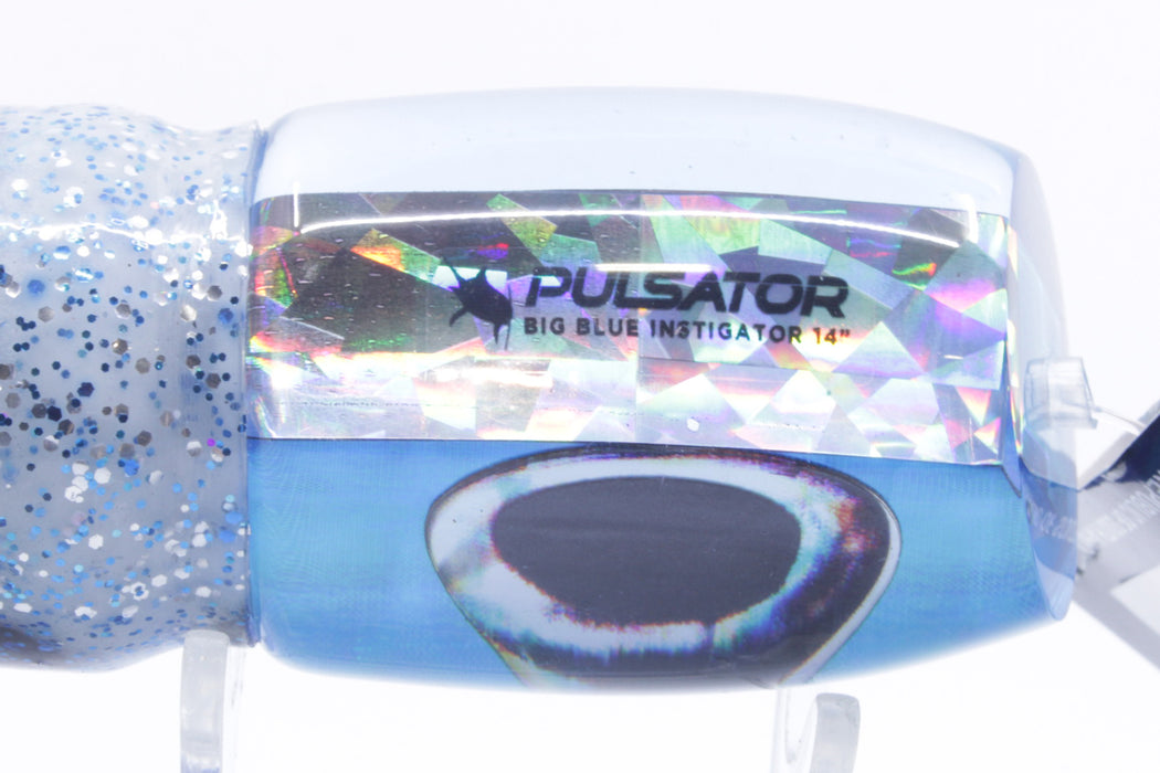 Pulsator Lures Ice Blue Rainbow Big Blue Instigator 14" 8oz Skirted Blue/White