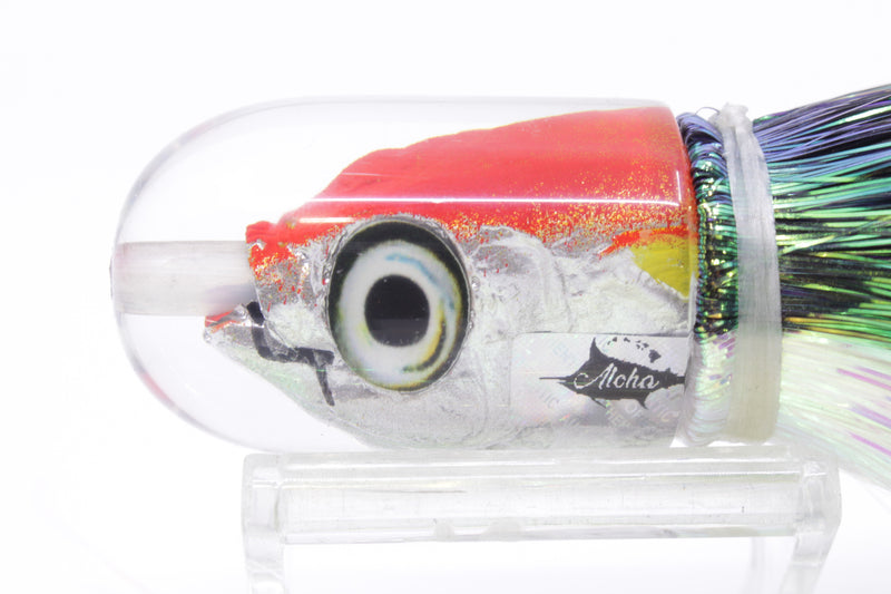 Aloha Lures Orange Back Yellow Fins Magic Malolo 9" 4oz Flashabou Black-White/Orange
