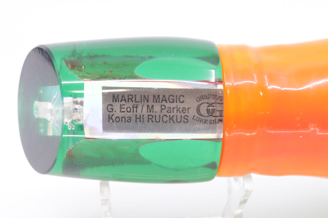Marlin Magic Orange MOP Green Back Taxi Eyes Ruckus 12" 11oz Skirted Guacamaya