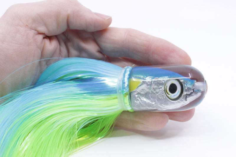 Aloha Lures Blue-Turquoise Back Yellow Fins Magic Malolo 9" 4oz Strobez Ice Blue-Green