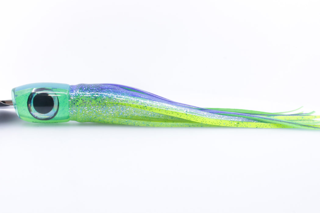 Pulsator Lures Green-Blue Splatter Big Blue Instigator 14" 8oz Skirted Blue/Chartreuse