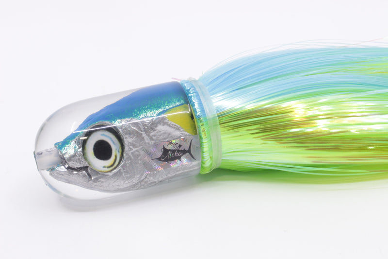 Aloha Lures Blue-Turquoise Back Yellow Fins Magic Malolo 9" 4oz Strobez Ice Blue-Green