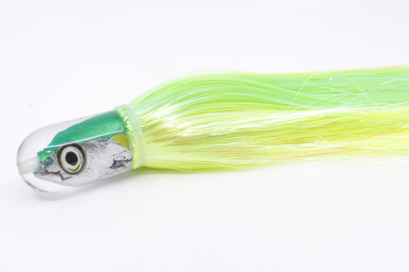 Aloha Lures Green Back Yellow Fins Magic Malolo 9" 4oz Strobez Green-Chartreuse/White