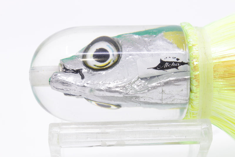 Aloha Lures Green Back Yellow Fins Magic Malolo 9" 4oz Strobez Green-Chartreuse/White