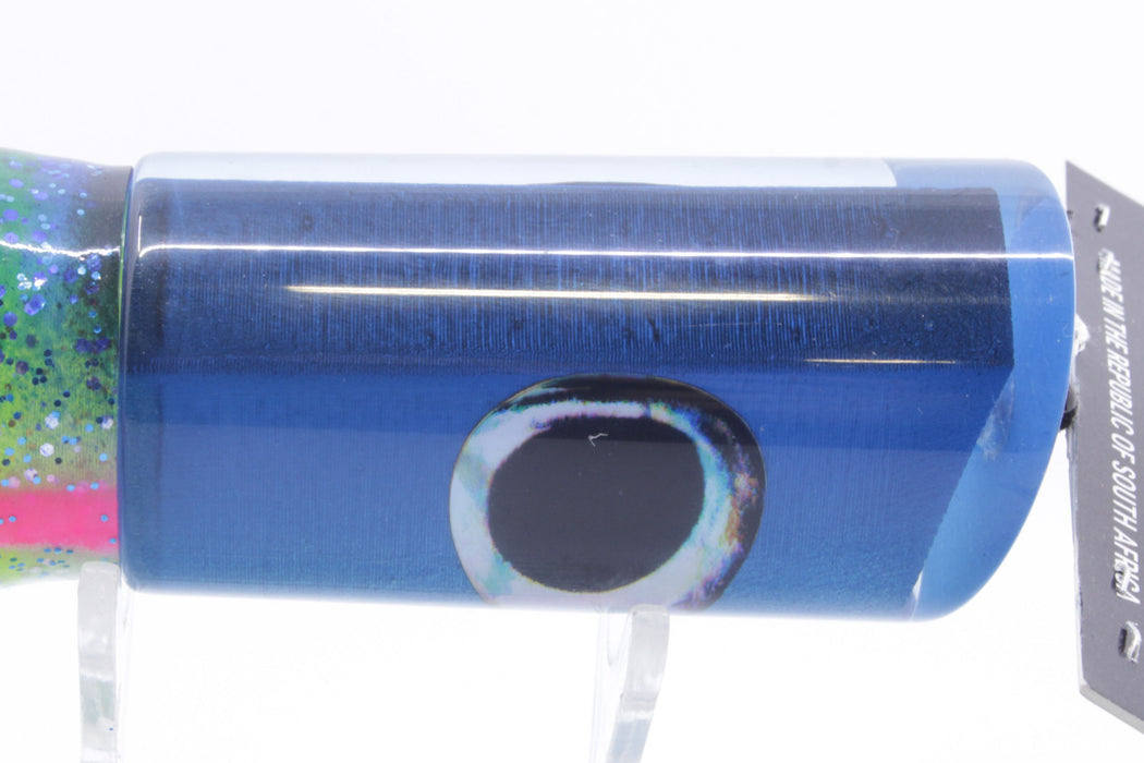 Pulsator Lures Blue-Silver Taxi Eyes Stubby Tube 14" 8oz Skirted Blue-Clear/Rainbow GZE