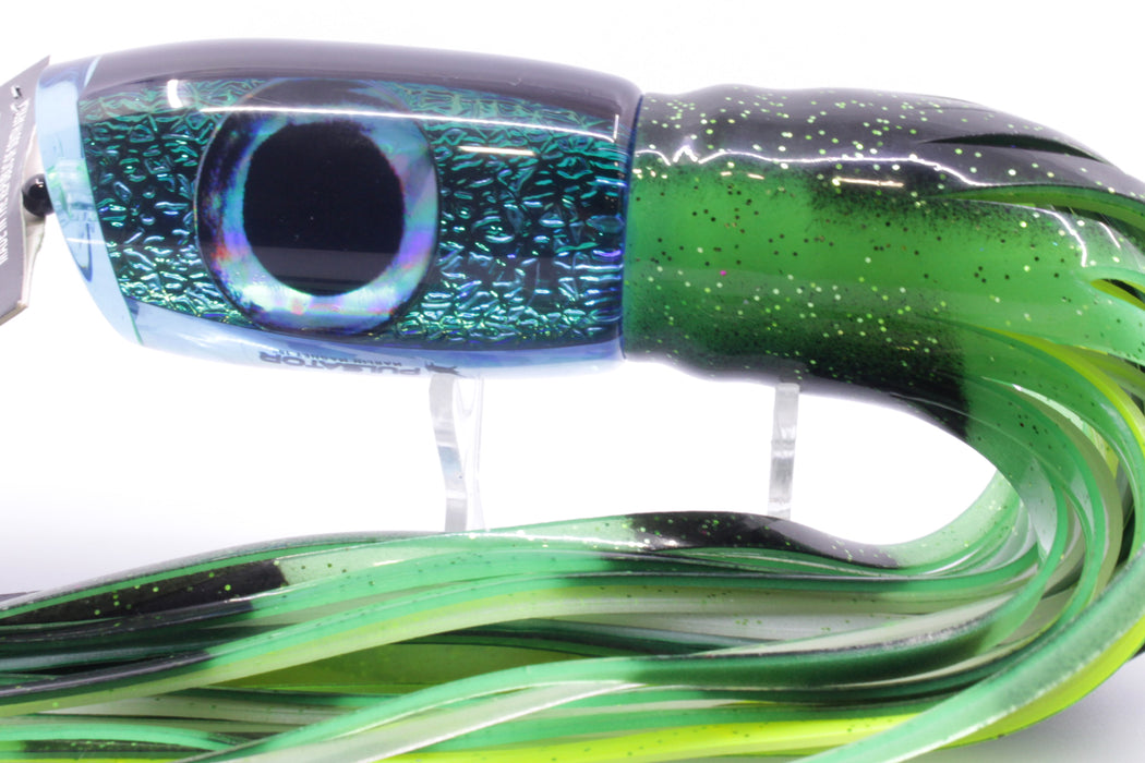 Pulsator Lures Blue-Green Dragon Skin Taxi Eyes Marlin Magnet 15" 9.5oz Skirted GZE