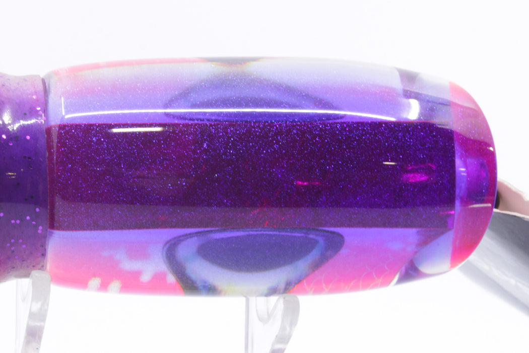 Pulsator Lures Pink Rainbow Scale Purple Back Taxi Eyes Marlin Magnet 15" 9.5oz Skirted GZE