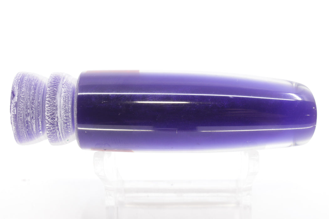 Coggin Lures White Rainbow Glass Purple Back Malolo Fying Fish 7" 1.8oz