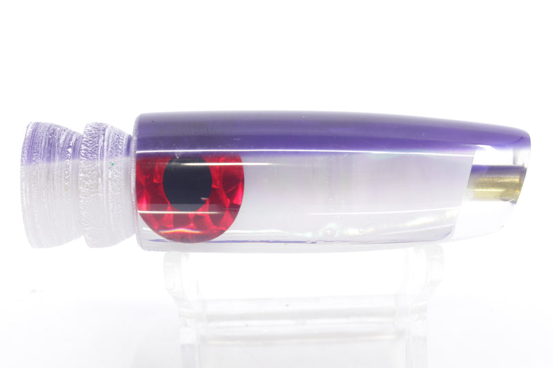 Coggin Lures White Rainbow Glass Purple Back Malolo Flying Fish 7" 1.8oz
