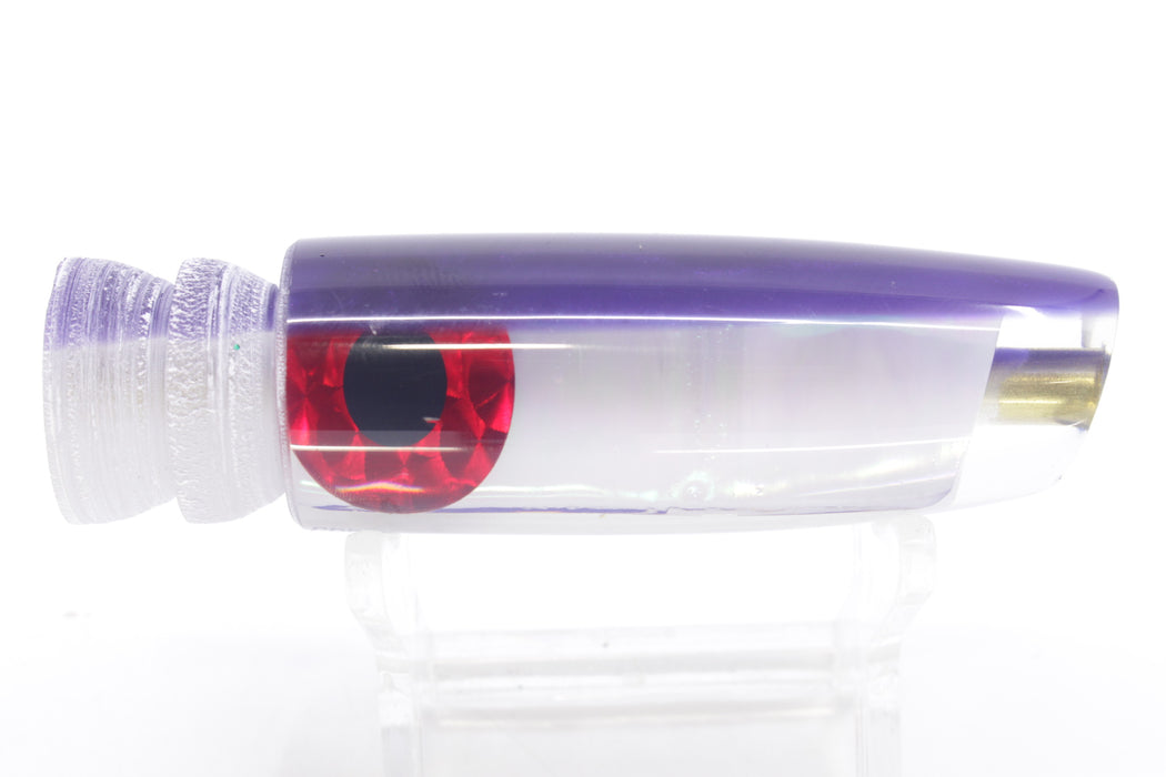 Coggin Lures White Rainbow Glass Purple Back Malolo Fying Fish 7" 1.8oz
